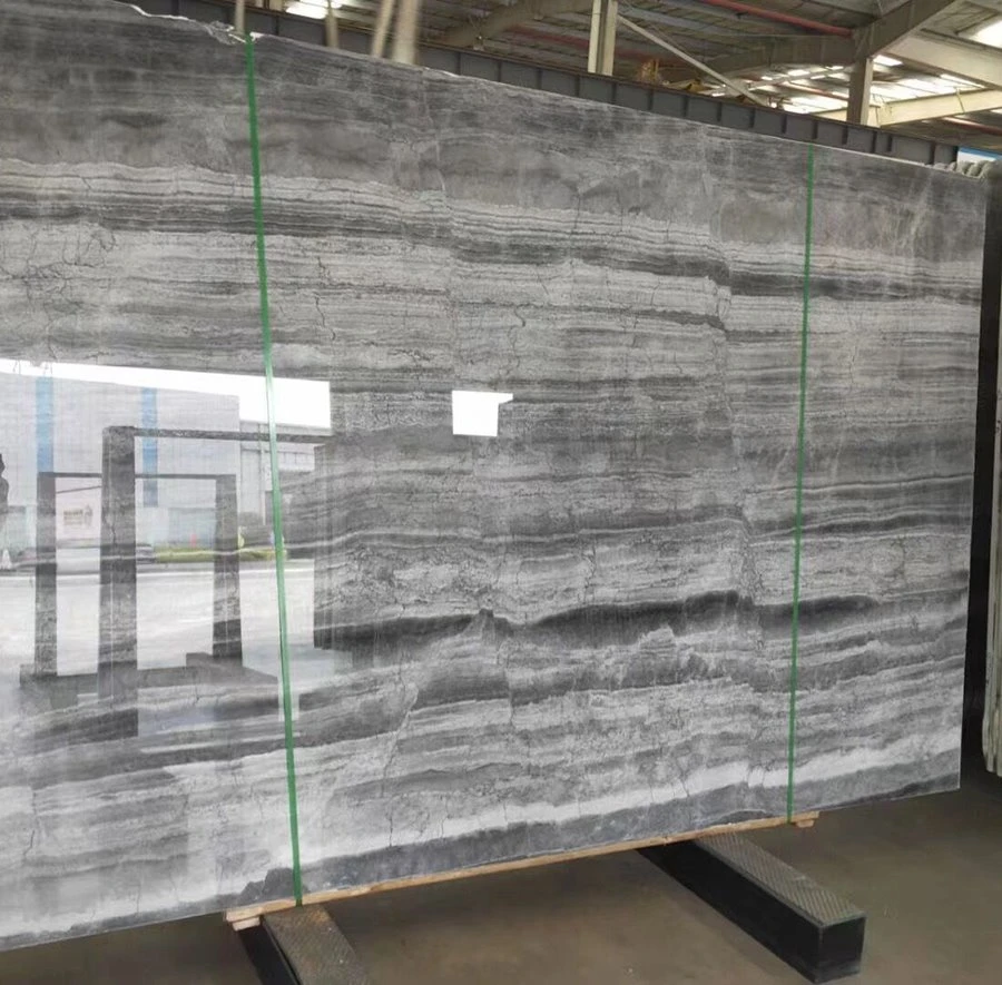 River Grey Marble Polished Slab