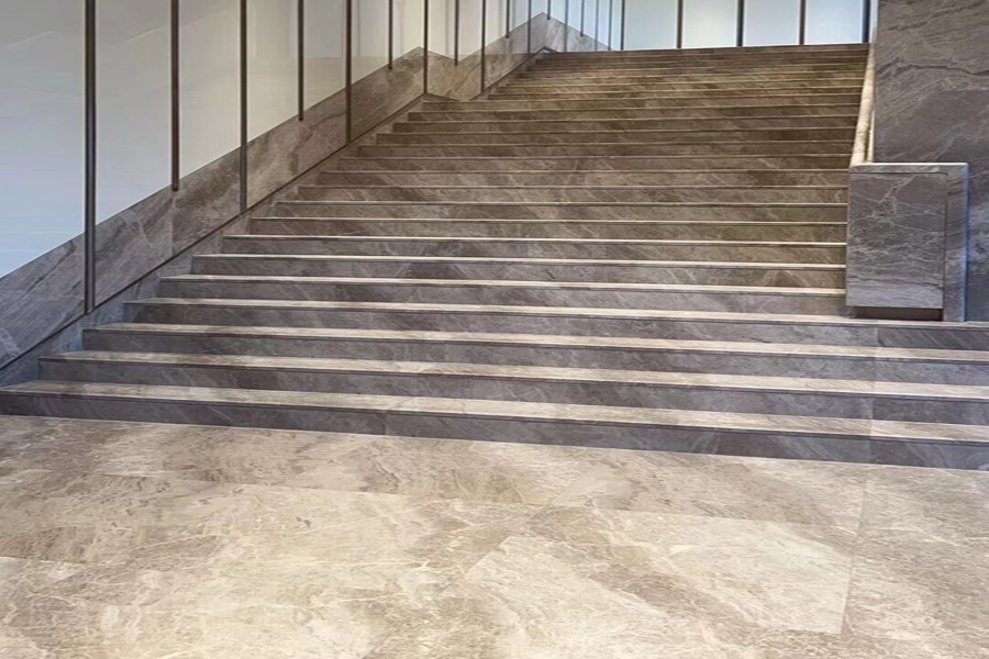 Luna Grey Marble Staircase