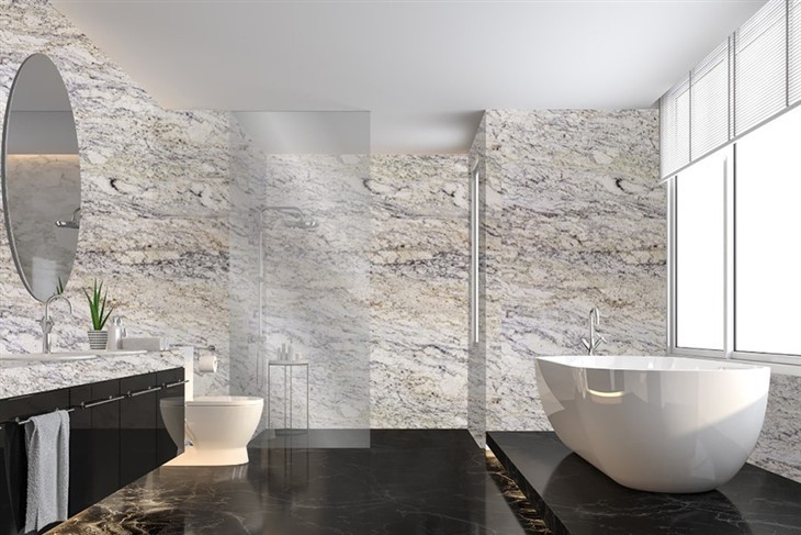 African Rainbow Granite Bathroom